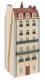 Six-Story Townhouse -- Kit - 4-1/8 x 4-3/8 x 10-9/16′ 10.5 x 11.1 x 26.8cm, HO, Faller Gmbh 130712