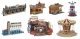 Funfair Set -- Kit - Includes 7 Structure Kits - Includes Motors for Rides, HO, Faller Gmbh 140460