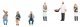 Waiters and Restaurant Visitors -- pkg(6), HO, Faller Gmbh 151704