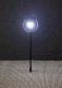 LED Suspended Ball Lamp Park Light on Mast -- Adjustable height up to 2-15/16′ 7.5cm tall pkg(3), HO, Faller Gmbh 180105