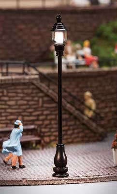 LED Park Light -- Adjustable height up to 2-1/2′ 6.3cm tall pkg(3), HO, Faller Gmbh 180108