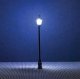 LED Park Light -- Adjustable height up to 2-1/2′ 6.3cm tall pkg(3), HO, Faller Gmbh 180108