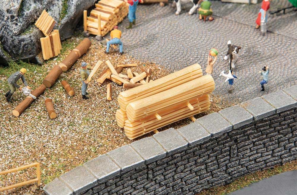 Rough-Cut Lumber Stacks - Kit, HO, Faller Gmbh 180872