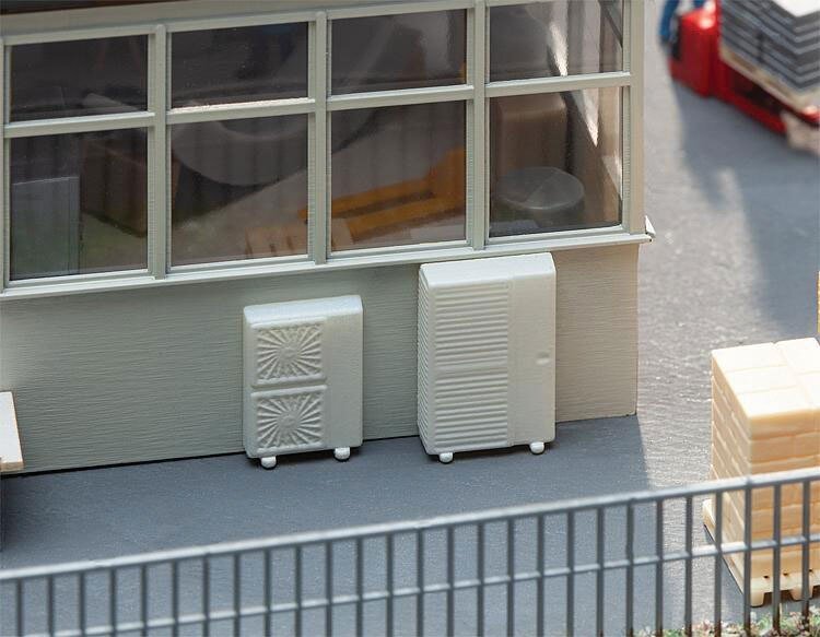 Air Conditioning Units -- Unpainted, Multiple Styles pkg(13), HO, Faller Gmbh 180976