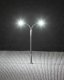 LED Double Streetlight -- Adjustable height up to 2-9/16′ 6.5cm tall pkg(3), N, Faller Gmbh 272121