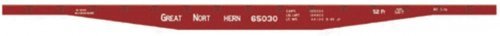 Railroad Decal Set 6 Pack -- Great Northern 53`6` 65000 Series Flatcar, HO, Tichy Train Group 100096