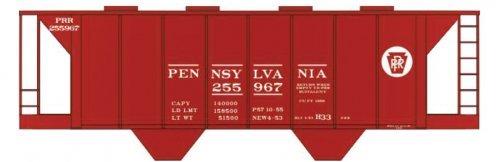 Railroad Decal Set 6-Pack -- Pennsylvania Railroad Class H33 Covered Hopper, N, Tichy Train Group 10015N6