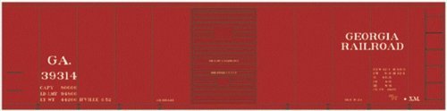 Railroad Decal Set -- Georgia Railroad 40′ Steel Single-Door Boxcar, HO, Tichy Train Group 10061
