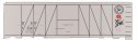 Railroad Decal Set -- Delaware & Hudson Cement Boxcar (Gray Car), HO, Tichy Train Group 10148N