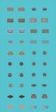 Railroad Decal Set -- 20 Assorted Pairs of Raised-Print Builders Plates, HO, Tichy Train Group 10183