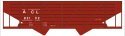 Railroad Decal Set -- Atlantic Coast Line 2-Bay Wood Hopper, HO, Tichy Train Group 10192