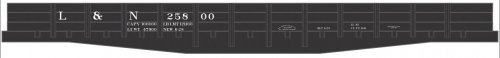 Railroad Decal Set -- Louisville & Nashville 45′ Wood Gondola (black), N, Tichy Train Group 10238N