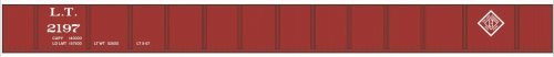 Railroad Decal Set -- Louisville Terminal 50′ Steel Gondola (Boxcar Red, Diamond Logo), HO, Tichy Train Group 10243