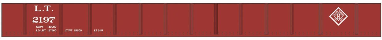 Railroad Decal Set -- Louisville Terminal 50′ Steel Gondola (Boxcar Red, Diamond Logo), HO, Tichy Train Group 10243