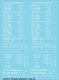 Railroad Decal Set -- Generic 50′ 70- & 100-Ton Steel Boxcar Data (White Lettering), HO, Tichy Train Group 10343