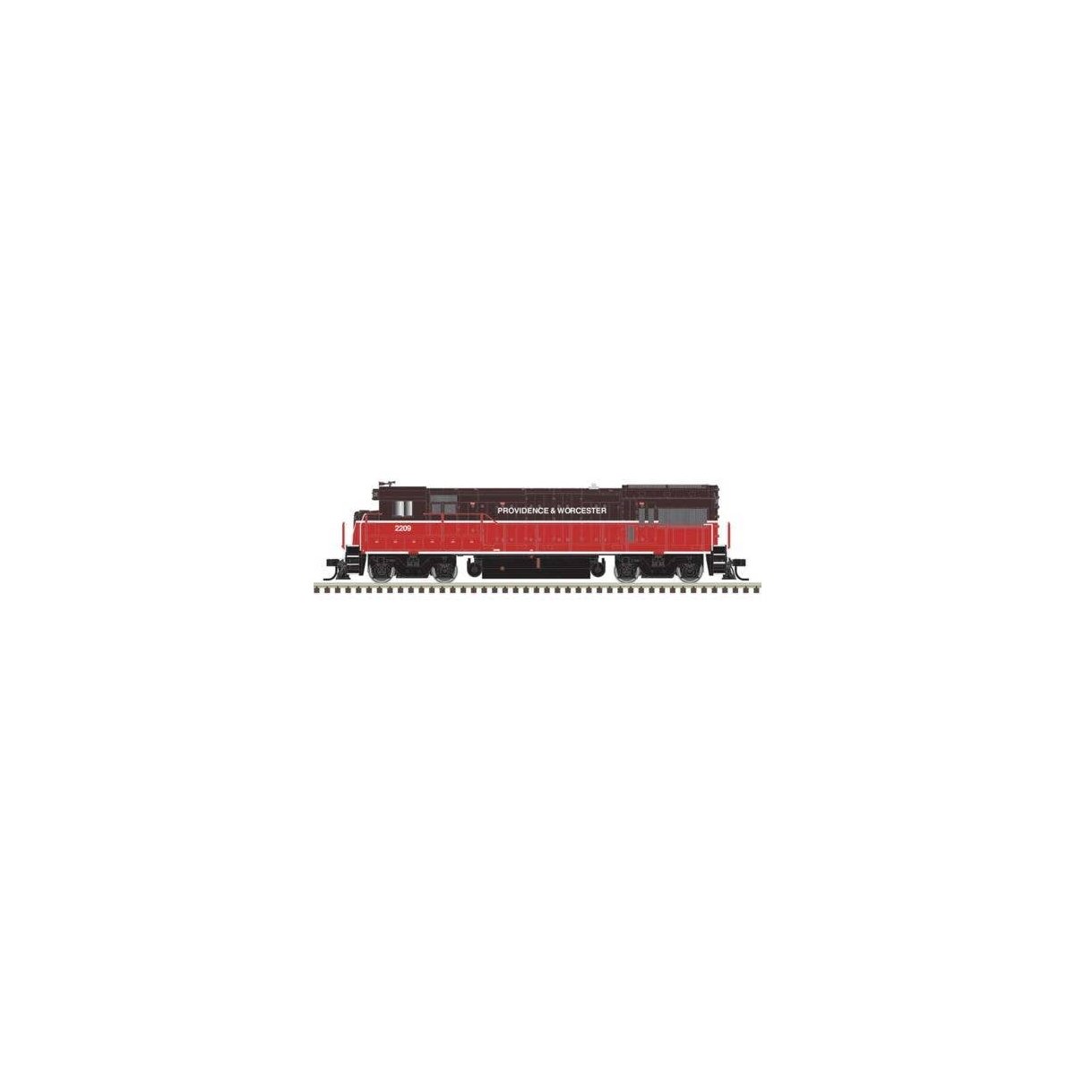 GE U23B - Sound and DCC - Master Gold -- Providence & Worcester 2209 (brown, orange, white), N, Atlas Model Railroad Co. 4000620