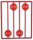 Red Stop Signs -- pkg(8), O, Tichy Train Group 2070