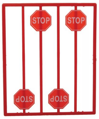 Red Stop Signs -- pkg(8), O, Tichy Train Group 2070