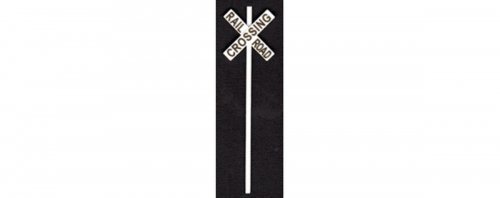 Modern US Style Railroad Crossbuck Warning Signs -- pkg(8), S, Tichy Train Group 3538