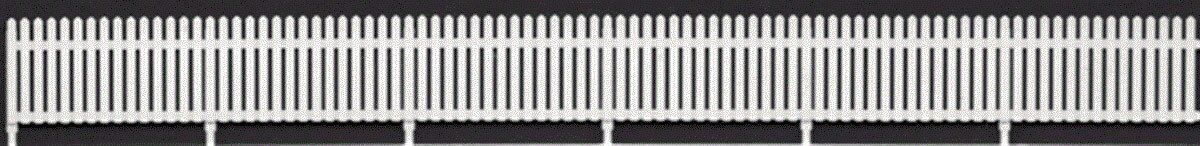 Picket Fence 4` Scale Tall -- 5 Pieces, 32-1/2` 82.6cm Length Total, HO, Tichy Train Group 8278