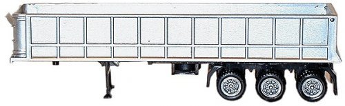 36′ Tri-Axle Dump Trailer - Assembled -- White, HO, Herpa Models 5340