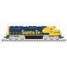 EMD SD45 Low Nose - Sound and DCC - Master(R) Gold -- Santa Fe 5521 (Warbonnet, blue, yellow), N, Atlas Model Railroad Co. 40006