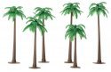 Palm Trees - Super Scenic Series -- 3 to 5′ 7.6 to 12.7cm pkg(6), All Scales, JTT Miniature Tree 92136
