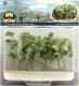 Woods Edge Trees -- Green - 3 to 3-1/2′ 7.6 to 8.9cm pkg(9), All Scales, JTT Miniature Tree 95617