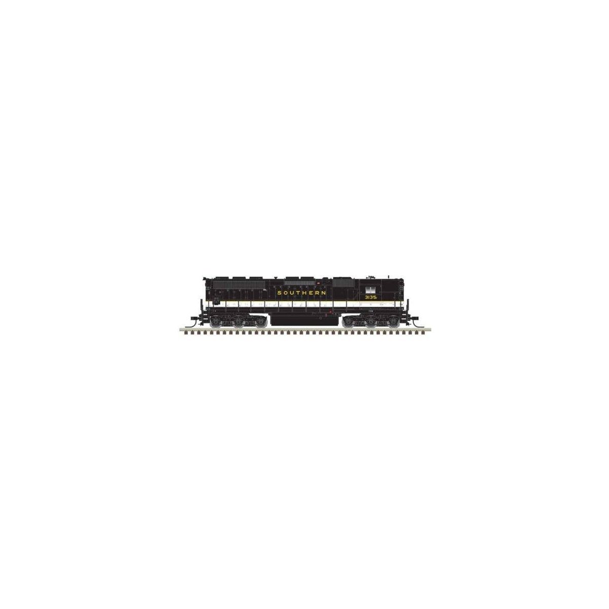 EMD SD45 High Nose - Sound and DCC - Master(R) Gold -- Southern Railway 3156 (black, imitation aluminum, gold), N, Atlas Model R