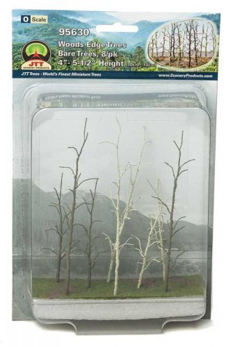 Woods Edge Trees -- Bare 4 tp 5-1/2′ pkg(8), All Scales, JTT Miniature Tree 95630