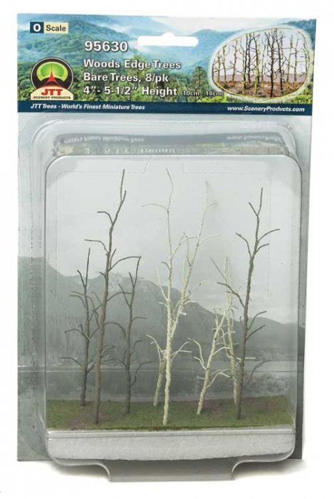 Woods Edge Trees -- Bare 4 tp 5-1/2′ pkg(8), All Scales, JTT Miniature Tree 95630