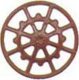 Ajax Type Brake Wheels pkg(8) -- Red Oxide, HO, Kadee Quality Products 2030