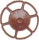 Miner Type Brake Wheels pkg(8) -- Red Oxide, HO, Kadee Quality Products 2032