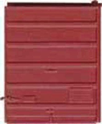 Replacement Doors Low Tackboard -- 8′ 6-Panel Superior Doors (Red Oxide), HO, Kadee Quality Products 2230