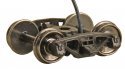 Bettendorf AAR Leaf-Spring HGC Caboose Trucks w/Electrical Pickup -- Code 88, 33′ Smooth-Ba, HO, Kadee Quality Products 590