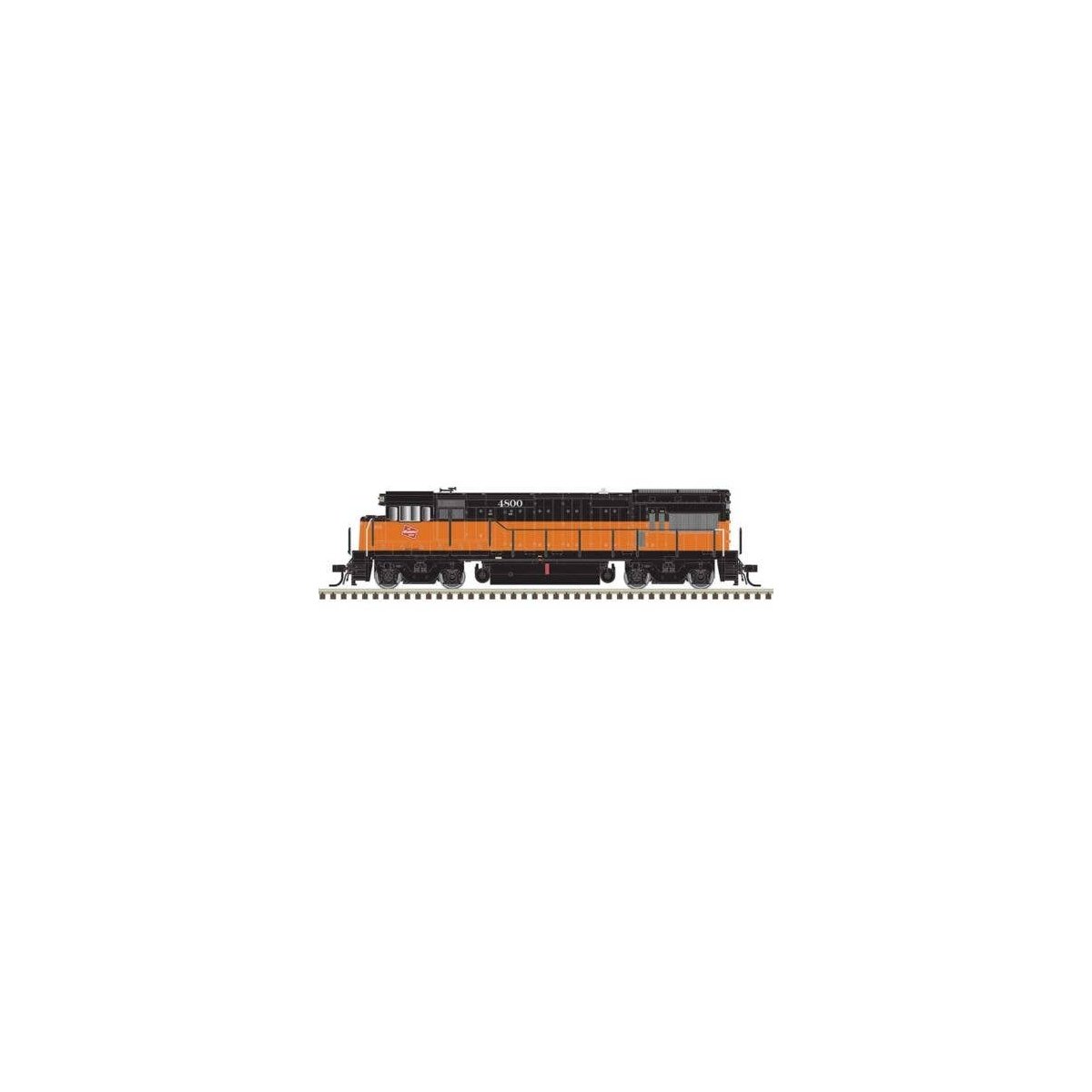 GE U23B - Sound and DCC - Master Gold -- Milwaukee Road 4800 (orange, black), N, Atlas Model Railroad Co. 40006202