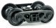 Barber(R) S-2 Roller Bearing Sprung Metal Trucks, 70 Ton -- 33 Smooth Back All Metal Non-Mag, G, Kadee Quality Products 973