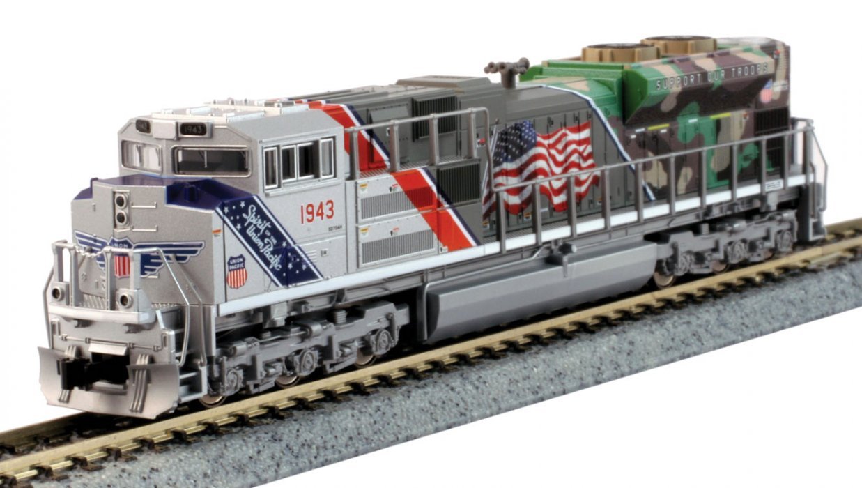 EMD SD70ACe with Nose Headlight - Standard DC -- Union Pacific 1943 (Spirit of the Union Pacific), N, Kato USA Inc 1761943