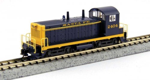 EMD NW2 - Standard DC -- Santa Fe 2412 (Pinstripe blue, yellow), N, Kato USA Inc 1764375