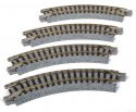 Compact Curve - Unitrack -- Radius: 4-5/8′ 11.7cm pkg(4), N, Kato USA Inc 20176