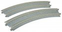Unitrack CT Double-Track Superelevated Curve -- 45 Degrees, 11/12-3/8′ 28.2/31.5cm Radius, N, Kato USA Inc 20183