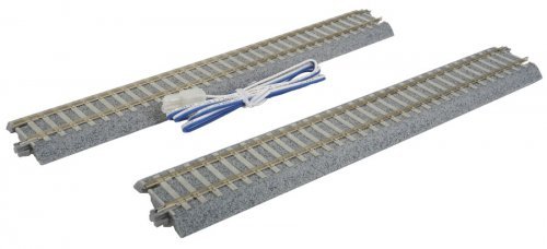 Straight Feeder Track w/Concrete Ties - Unitrack -- With Feeder Cable 9-3/4′ 246mm, HO, Kato USA Inc 2153