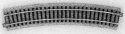 Curved Track 22.5-Degree Radius pkg(4) - Unitrack -- 21-5/8′ 550mm, HO, Kato USA Inc 2210