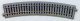 Curved Track 22.5-Degree Radius pkg(4) - Unitrack -- 21-5/8′ 550mm, HO, Kato USA Inc 2210
