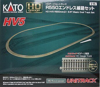 Unitrack Basic Oval Set HV5 -- 84 x 45′ 212.6 x 114.2cm, HO, Kato USA Inc 3115