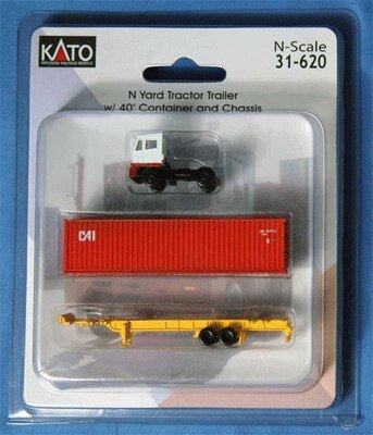 Tractor/Trailer -- Yard Tractor w/40′ Container & Chassis, N, Kato USA Inc 31620