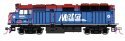 EMD F40PH Commuter Version - Standard DC -- Chicago Metra 142 `Ravinia` (blue, red, white), HO, Kato USA Inc 376574