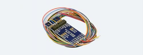 PluX22 Decoder Interface Adaptor Board -- For 9 Outputs with Soldering Pads & Wires 33 x, All Scales, LokSound By ESU 51958
