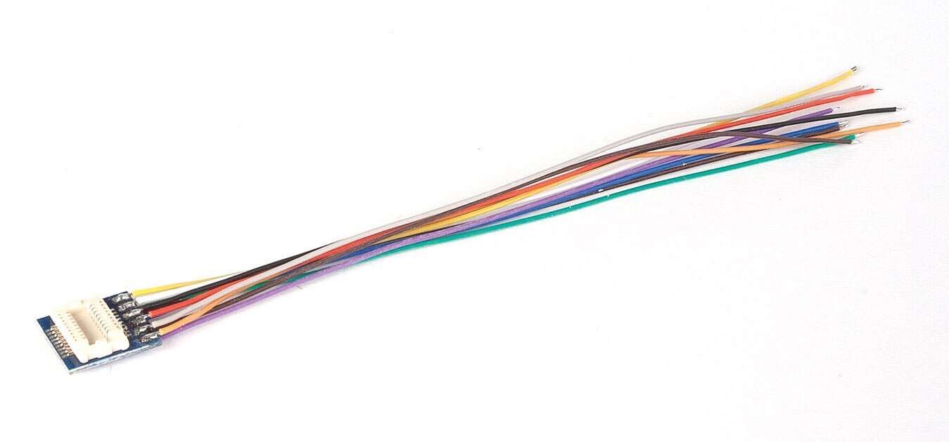 18-Pin Next18 Socket-to-Wire Leads Harness -- 3-7/16′ 8.8cm Wire Leads, Includes Heat-S, All Scales, LokSound By ESU 51993