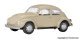 1970-1972 Volkswagen Beetle Type 11 - Assembled -- Beige, HO, Kibri 21230